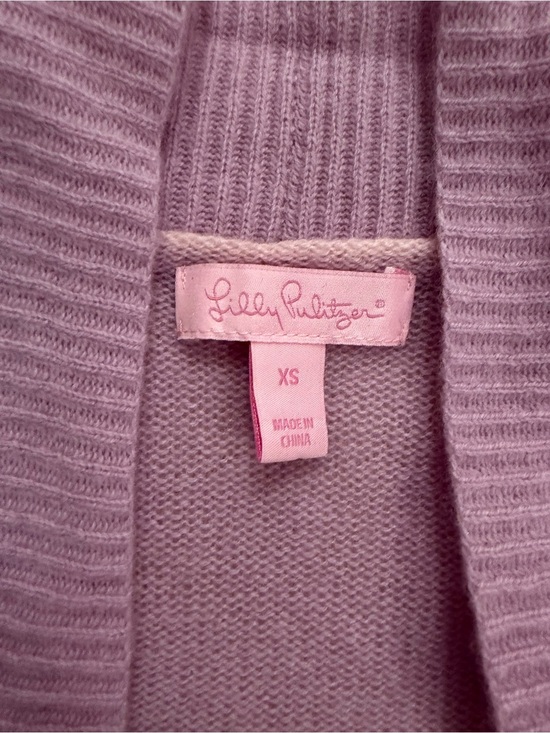 Lilly Pulitzer Sweaters - Lilly Pulitzer Lavender/Pink Open-Front Women's Sweater - XS